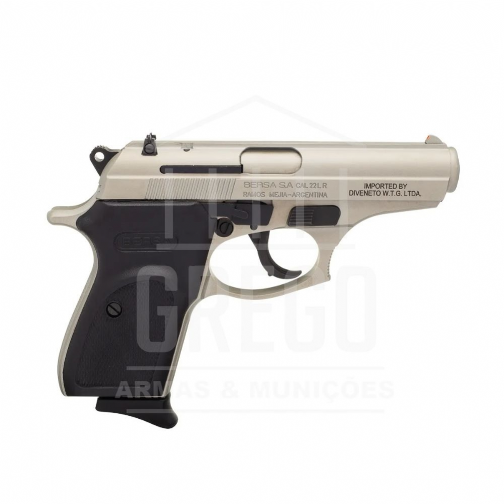 Pistola Bersa Thunder 22 Calibre .22LR Cano 3.6 Niquelada